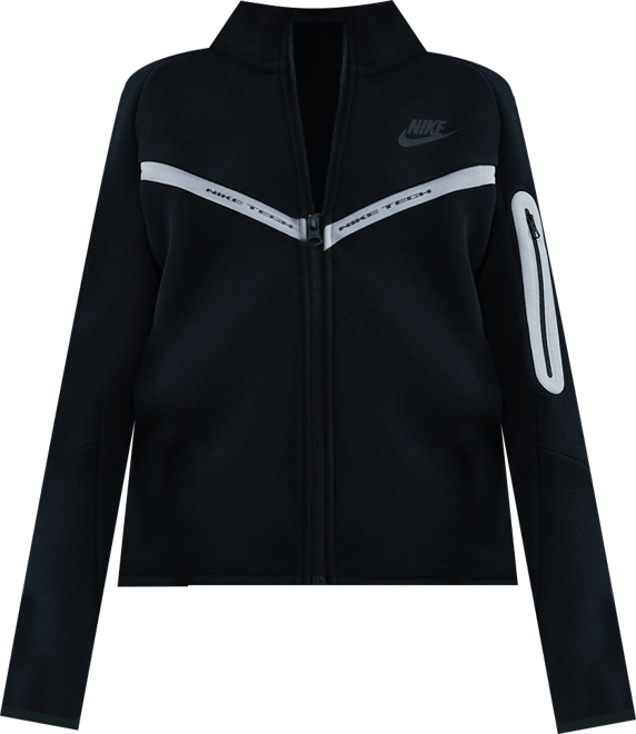 Nike Sportswear Tech Fleece Sudadera con gorro de cierre completo con detalles reflejantes para niños talla grande