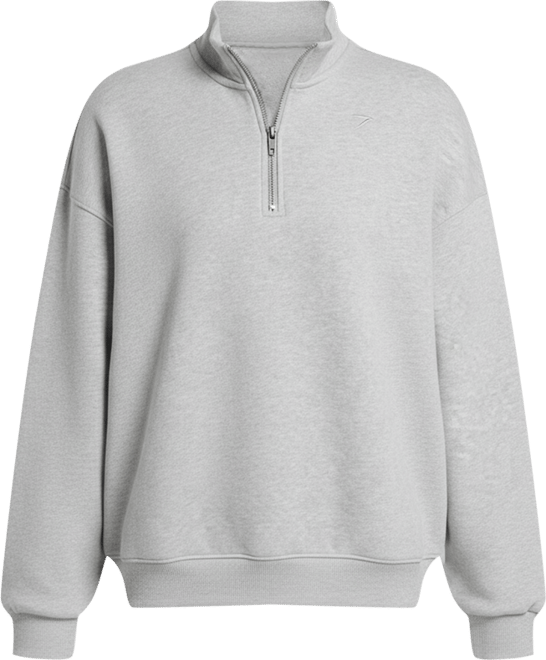 Gymshark Rest Day Sweats 2.0 1/4 Zip Pullover - Light Grey Core