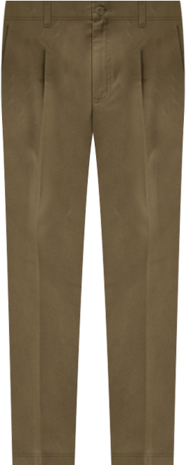 Men's Cotton-Blend Straight-Leg Pleated Pants