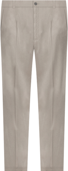 Men's Cotton-Blend Straight-Leg Pleated Pants