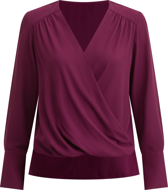 Women's Surplice Long-Sleeve Blouse, Exclusively at Macy's