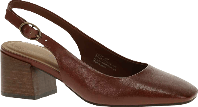 Women's Ester Block Heel Slingback Pumps