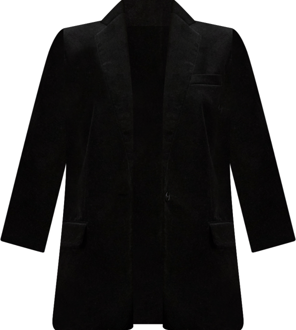 Women's Long Sleeve Velvet Blazer