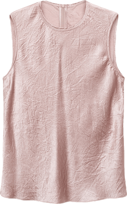 Women's Wrinkled-Effect Satin Blouse