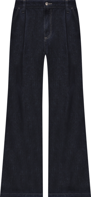Women's Wide Leg Pleated Jeans