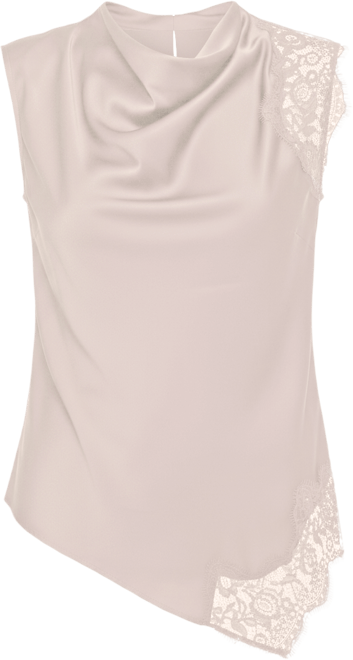 Women's Lace-Trim Cowl-Neck Sleeveless Top, Macy's Exclusive