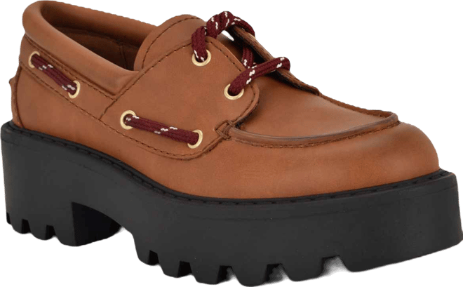 Women's Kerisa Lace-Up Chunky Lug Sole Loafers