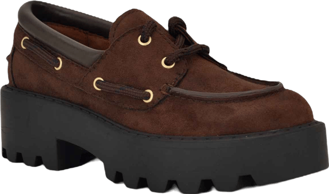 Women's Kerisa Lace-Up Chunky Lug Sole Loafers