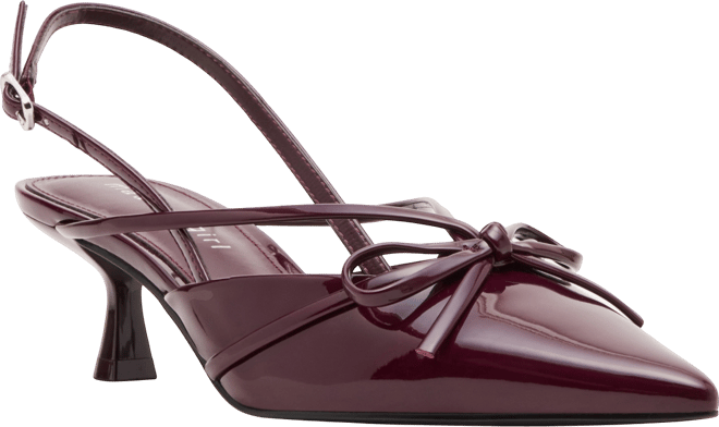 Women's Vixen Bow Slingback Kitten Heel Pumps