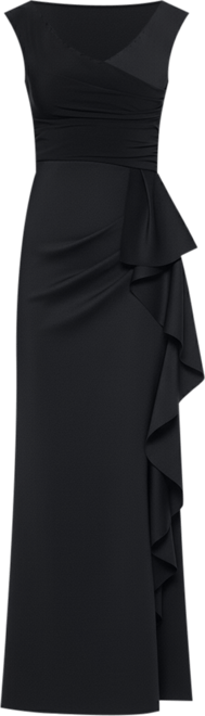 Petite Sleeveless Ruffle Detail Dress