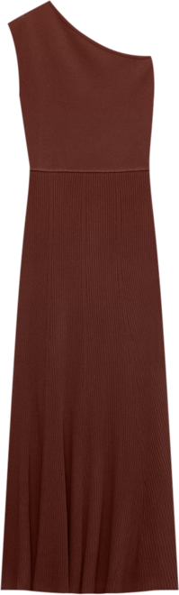 Women's Asymmetrical Combined-Knit Dress