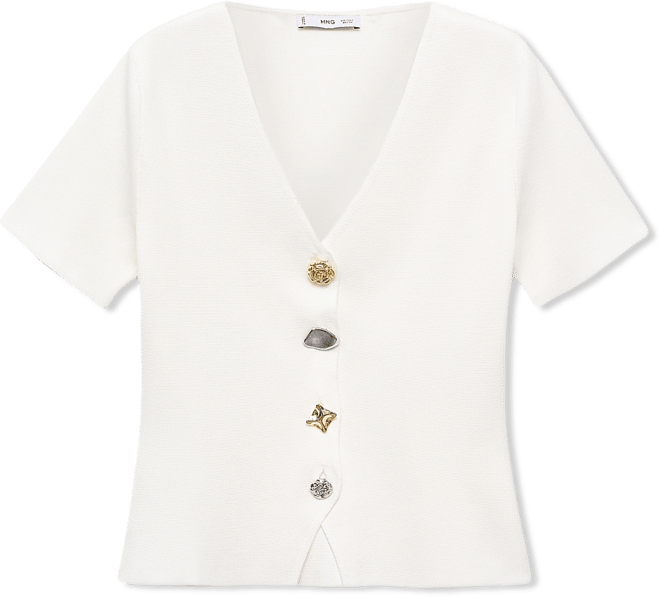 Women's Jewel Button Knitted Cardigan