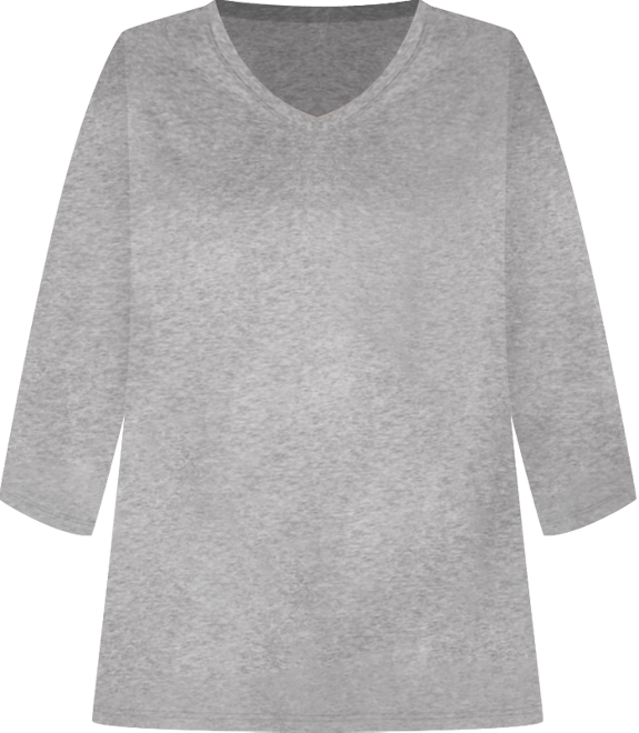 Plus Size Within Perfect Three-Quarter Sleeve V-Neck Tunic
