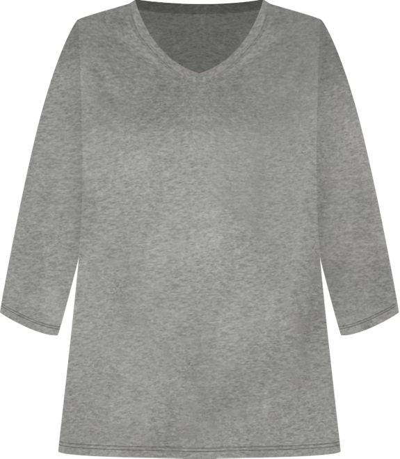 Plus Size Within Perfect Three-Quarter Sleeve V-Neck Tunic