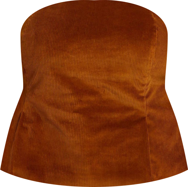 Women's Plus Size Corduroy Peplum Bustier