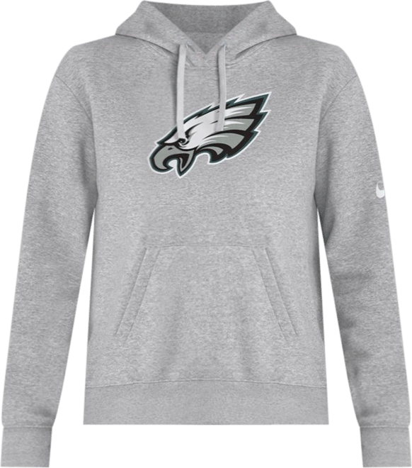 Women's Heather Gray Philadelphia Eagles Club Fleece Pullover Hoodie