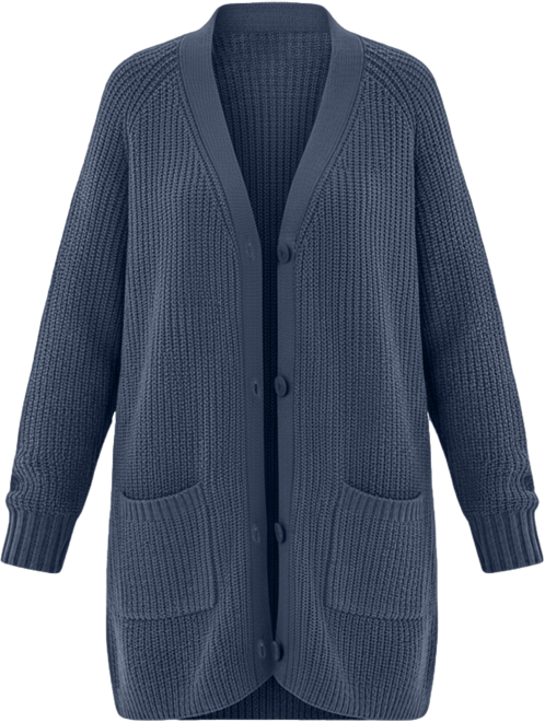 Plus Size Within Button-Front Shaker Cardigan