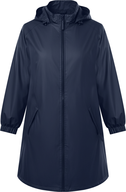 Women's Plus Size Hooded Slicker Raincoat