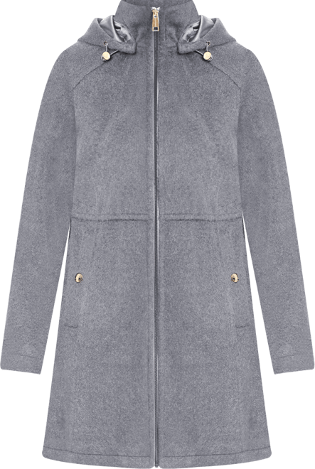 Women's Zip Front Walker Coat With Detachable Hood