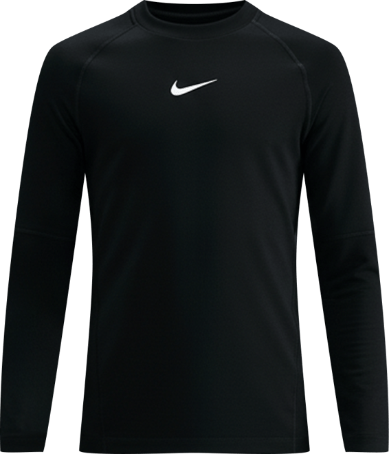 Nike Pro Playera de cuello redondo de manga larga Dri-FIT para niño talla grande