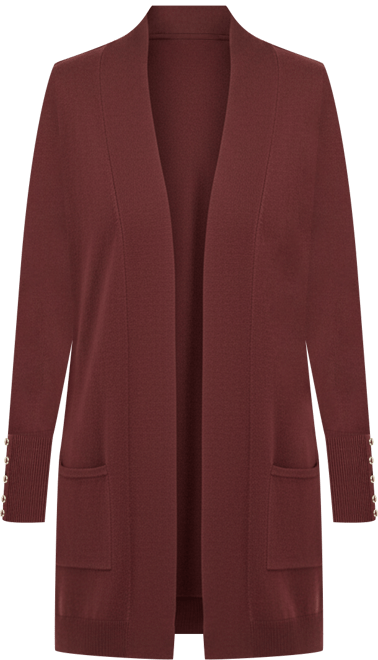 Women's Button-Sleeve Flyaway Cardigan Sweater