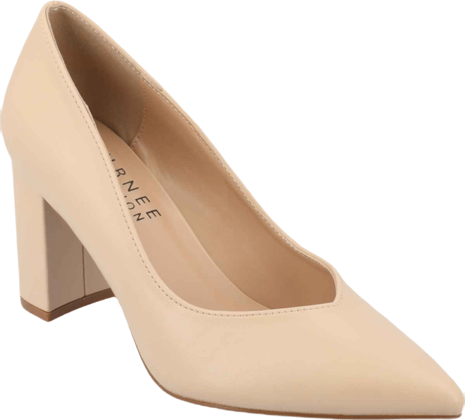 Women's Simonne Block Heel Pointed Toe Pumps