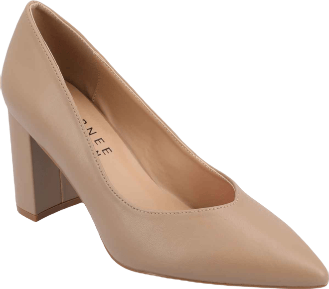Women's Simonne Block Heel Pointed Toe Pumps