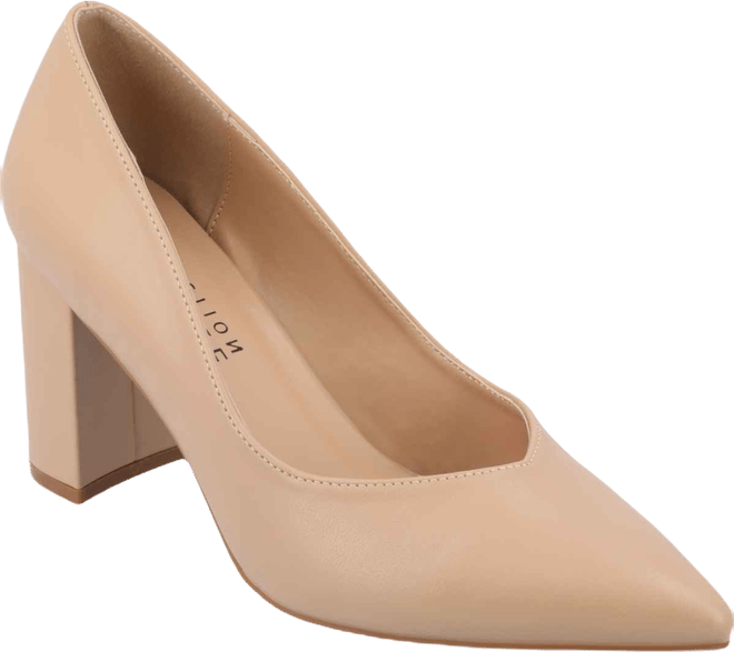 Women's Simonne Block Heel Pointed Toe Pumps
