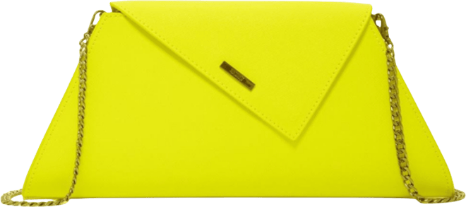 Yellow Purse Leather Clutch Bag Unique Evening Purse Women's Handbag