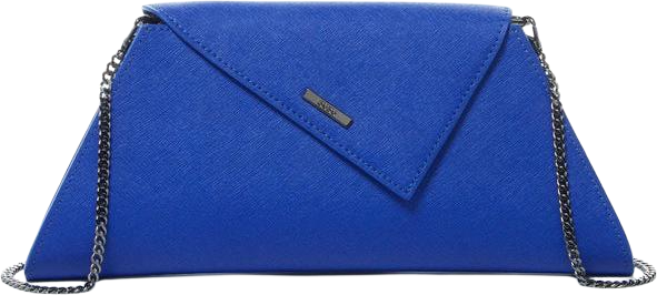 Leather Clutch Bag Evening Purse Crossbody Cobalt Blue Unique Women's Handbag