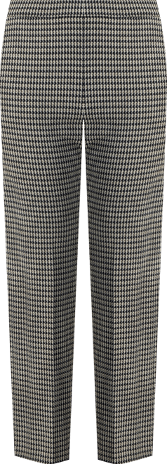 Women's Houndstooth Jacquard Straight-Leg Pants