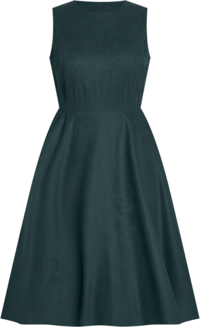 Plus Size Belted Scuba Dress