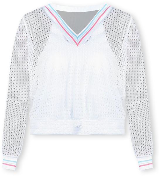 Retro Stripe Womens Tennis Pullover