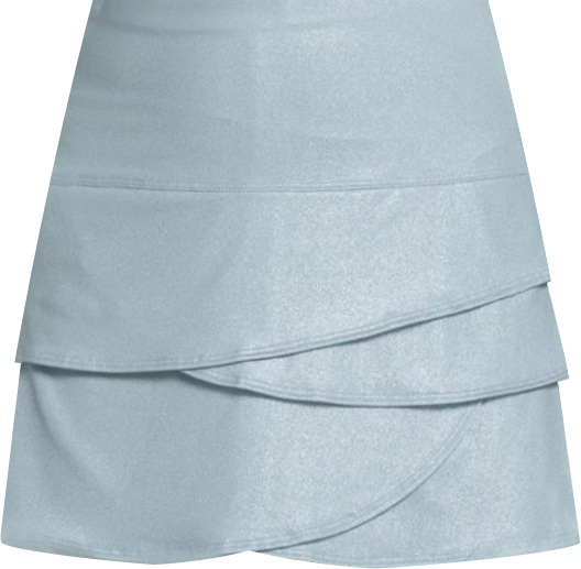 Women's All That Shimmers Scallop Heather Gray Tennis Skirt