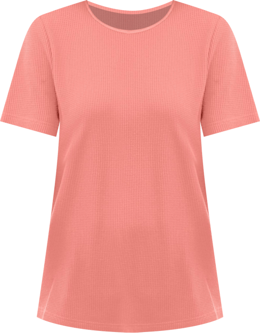 Plus Size Within Waffle Thermal Satin Trim Tee
