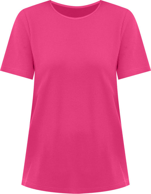 Plus Size Within Waffle Thermal Satin Trim Tee