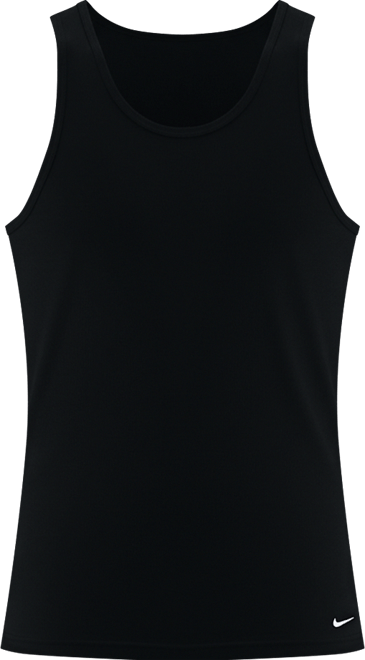 Nike Dri-FIT Essential Cotton Stretch Camiseta interior de ajuste slim con cuello redondo para hombre (paquete de 2)