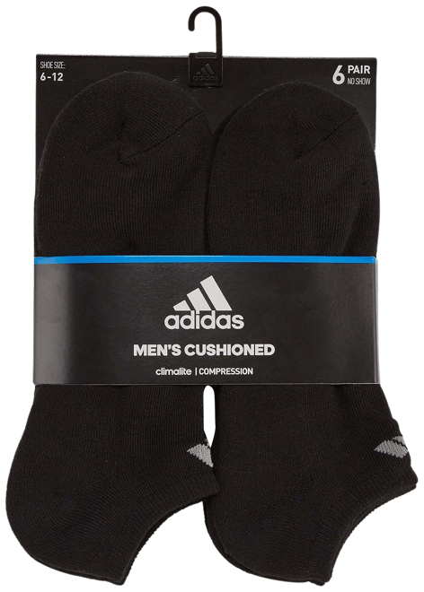 adidas 6 Pair No Show Socks Mens JCPenney