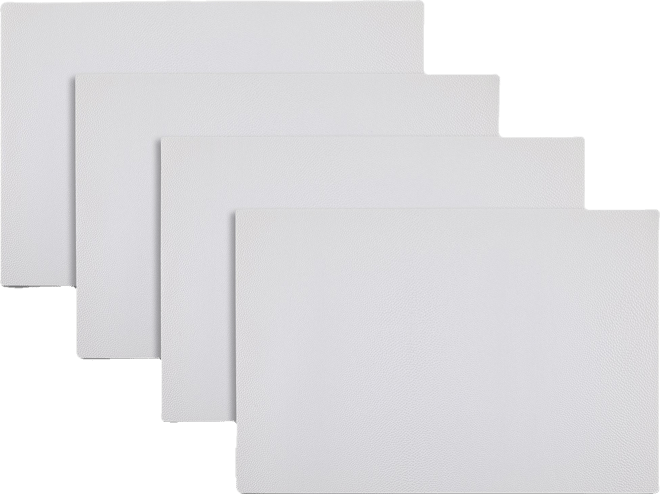 Lucerne Reversible Premium Faux Patent Leather 12" x 18" Rectangular Placemats Set of 4