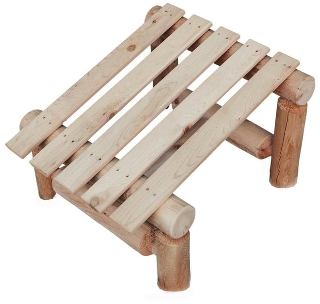 Cedar Log Slanted Ottoman