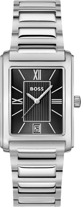 Men's Principle Dress Quartz Basic Calendar Stainless Steel Watch, 28 x 39mm