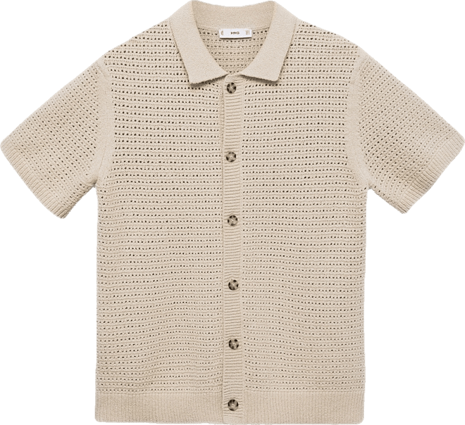 Men's Openwork Knitted Shirt