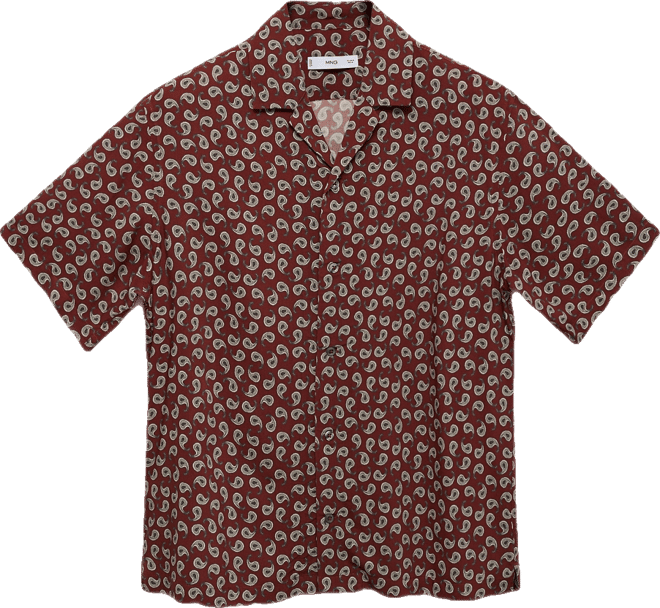 Men's Printed Fluid Regular-Fit Shirt