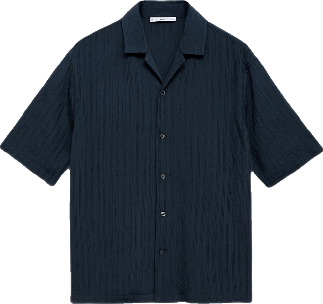 Men's Striped Embroidered Shirt