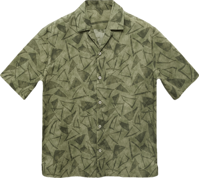Men's Printed Bowling Shirt