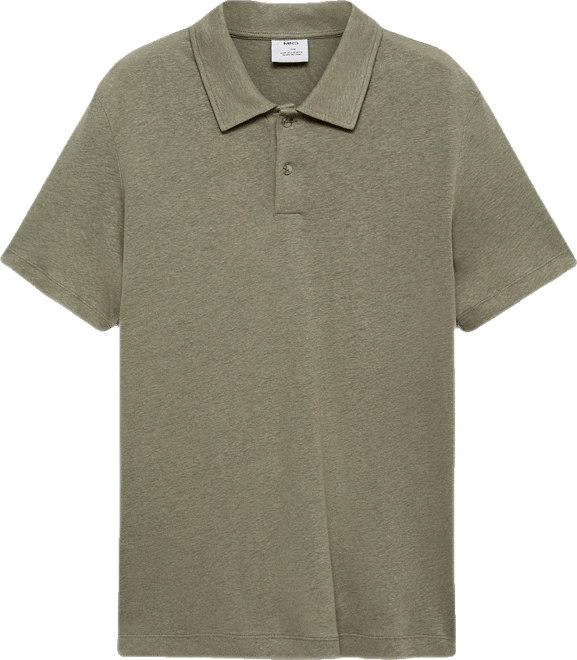 Men's Linen Blend Slim Fit Polo Shirt