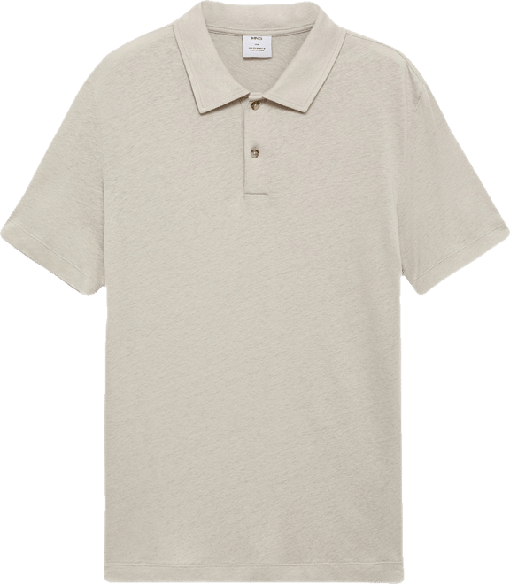 Men's Linen Blend Slim Fit Polo Shirt