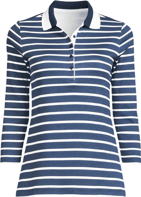Women's 3/4 Sleeve Supima Cotton Polo Shirt