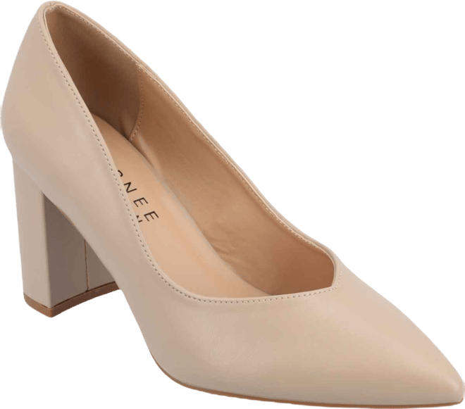 Women's Simonne Block Heel Pointed Toe Pumps