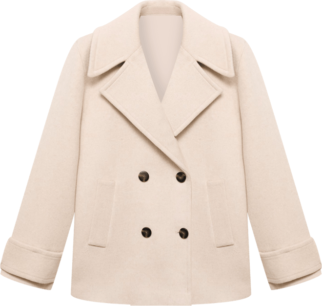 Women's Double-Breasted Wool Blend Coat